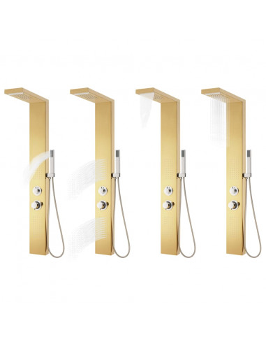 Sistema di Pannelli Doccia in Acciaio Inossidabile 201 Oro
