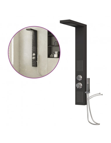 Pannello Doccia in Alluminio Nero