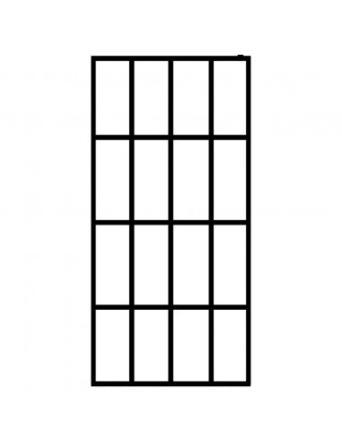 Cabina Doccia con Vetro Temperato Trasparente 100x195 cm