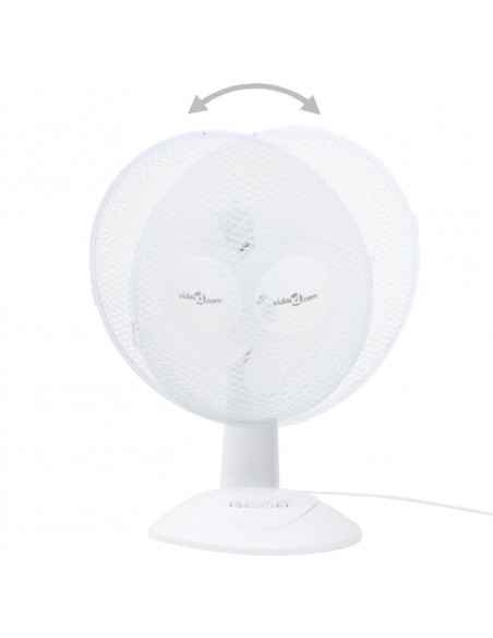 Ventilatore da Tavolo a 3 Velocità 30 cm 40 W Bianco