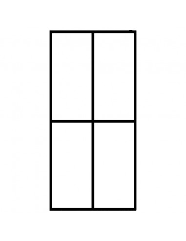 Cabina Doccia con Schermo in Vetro Temperato Glassato 80x195 cm