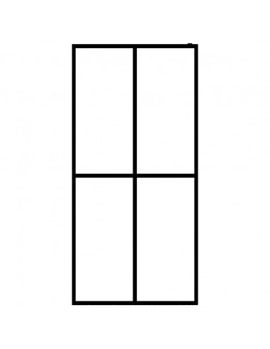 Cabina Doccia con Schermo in Vetro Temperato Glassato 140x195cm