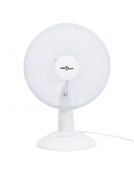 Ventilatore da Tavolo a 3 Velocità 30 cm 40 W Bianco