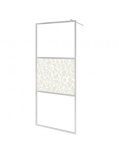 Parete per Doccia Walk-in in Vetro ESG Design Pietra 80x195 cm