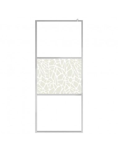 Parete per Doccia Walk-in in Vetro ESG Design Pietra 100x195 cm