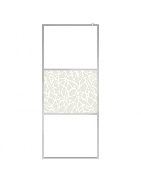 Parete per Doccia Walk-in in Vetro ESG Design Pietra 100x195 cm