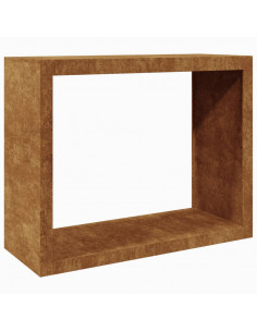Rastrelliera per Legna 100x40x80 cm in Acciaio Corten 2