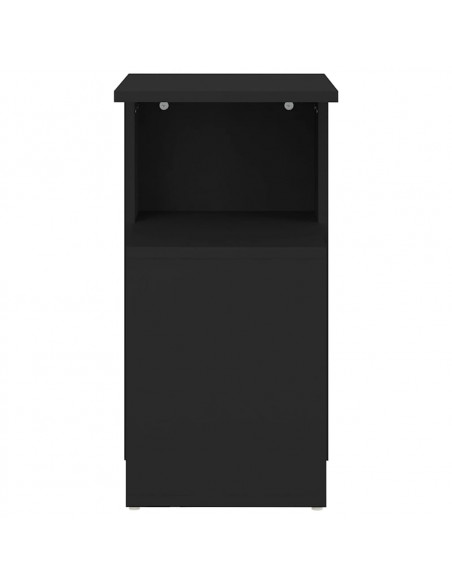 Tavolino Nero 36x30x56 cm in Legno Multistrato