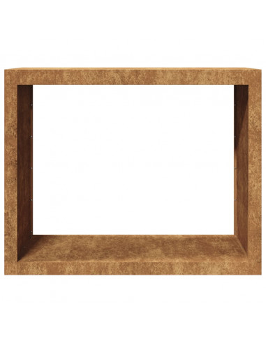 Rastrelliera per Legna 100x40x80 cm in Acciaio Corten