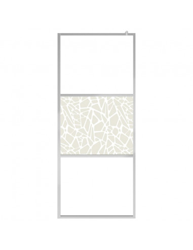 Parete per Doccia Walk-in in Vetro ESG Design Pietra 115x195 cm