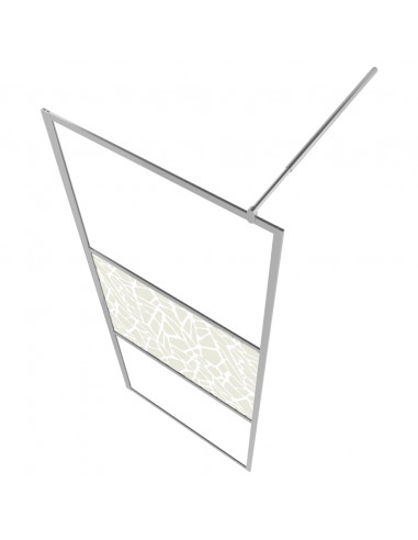 Parete per Doccia Walk-in in Vetro ESG Design Pietra 115x195 cm