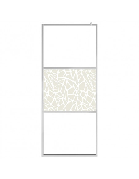Parete per Doccia Walk-in in Vetro ESG Design Pietra 140x195 cm