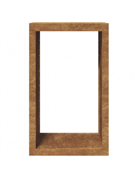 Rastrelliera per Legna 60x40x100 cm in Acciaio Corten