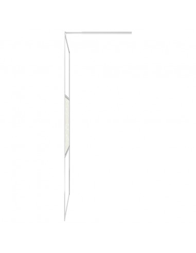 Parete per Doccia Walk-in in Vetro ESG Design Pietra 140x195 cm