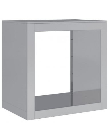 Rastrelliera per Legna 60x40x60 cm in Acciaio Zincato