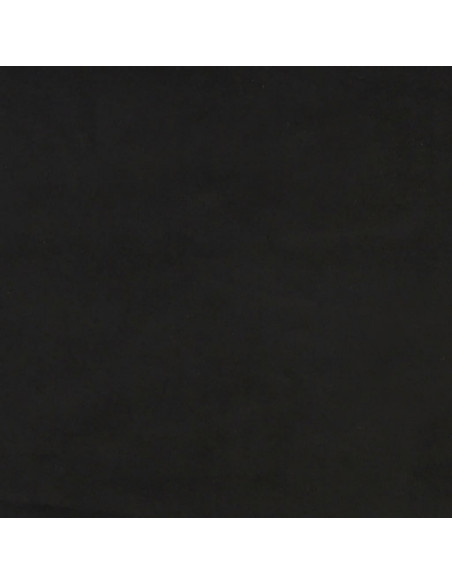 Testiera ad Orecchio Nera 93x23x118/128 cm in Velluto
