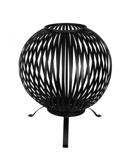 Esschert Design Braciere a Sfera in Acciaio al Carbonio Nero FF400