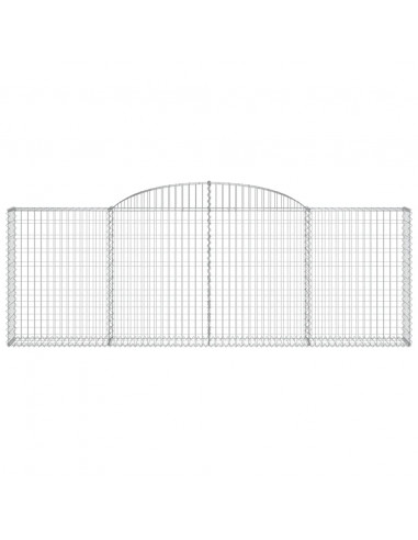 Cesti Gabbioni ad Arco 12 pz 300x30x100/120 cm Ferro Zincato