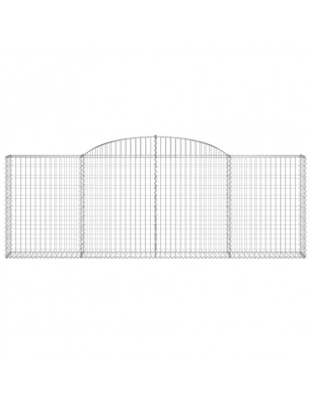 Cesti Gabbioni ad Arco 12 pz 300x30x100/120 cm Ferro Zincato
