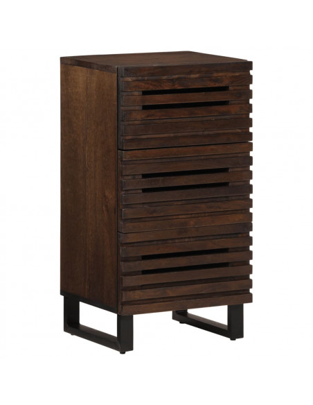 Credenza Marrone 40x34x75 cm in Legno Massello di Mango