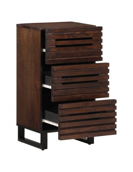 Credenza Marrone 40x34x75 cm in Legno Massello di Mango