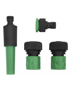 Set Tubo da Giardino con Raccordi Verde 0,75" 10 m in PVC 2