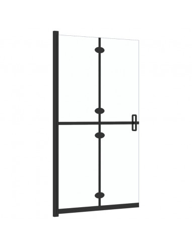 Parete per Doccia Walk-in Pieghevole in Vetro ESG 90x190 cm