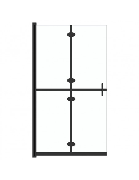Parete per Doccia Walk-in Pieghevole in Vetro ESG 110x190 cm