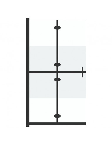 Parete per Doccia Walk-in Pieghevole in Vetro ESG 70x190 cm