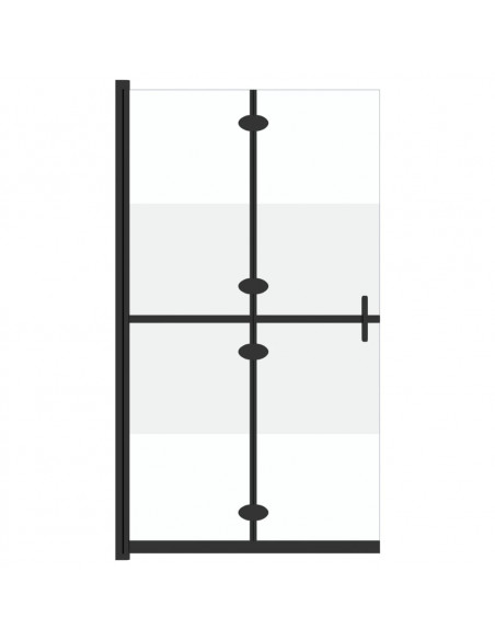 Parete per Doccia Walk-in Pieghevole in Vetro ESG 80x190 cm