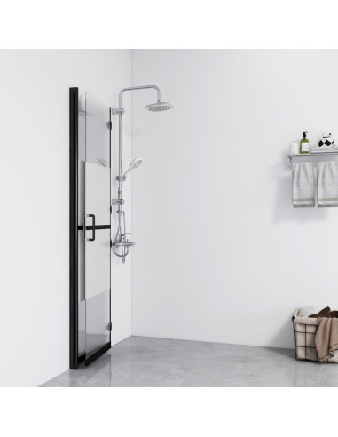 Parete per Doccia Walk-in Pieghevole in Vetro ESG 80x190 cm