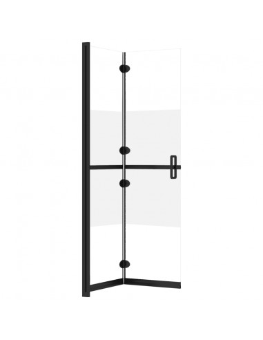 Parete per Doccia Walk-in Pieghevole in Vetro ESG 80x190 cm