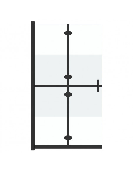 Parete per Doccia Walk-in Pieghevole in Vetro ESG 90x190 cm