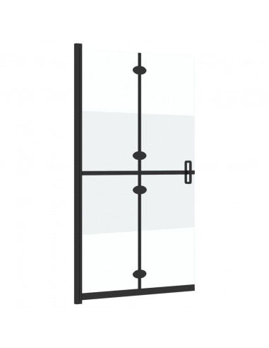 Parete per Doccia Walk-in Pieghevole in Vetro ESG 110x190 cm