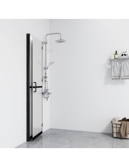 Parete per Doccia Walk-in Pieghevole in Vetro ESG 90x190 cm