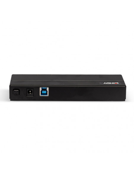 Lindy 43228 hub di interfaccia USB 3.2 Gen 1 (3.1 Gen 1) Type-A 5000 Mbit/s Nero