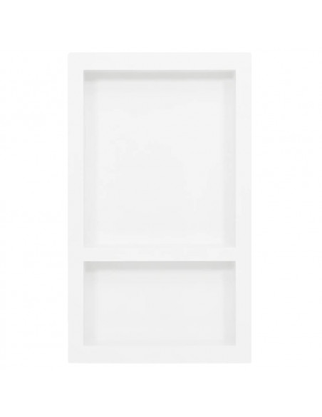 Nicchia da Doccia con 2 Scomparti Bianco Lucido 41x69x9 cm