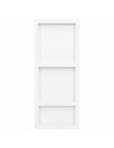 Nicchia da Doccia con 3 Scomparti Bianco Opaco 41x99x9 cm