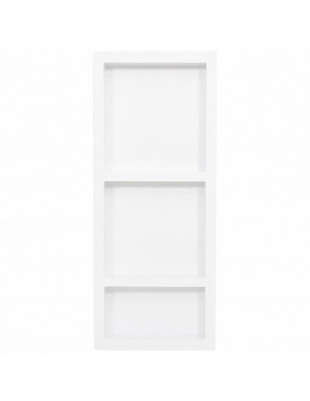 Nicchia da Doccia con 3 Scomparti Bianco Opaco 41x99x9 cm