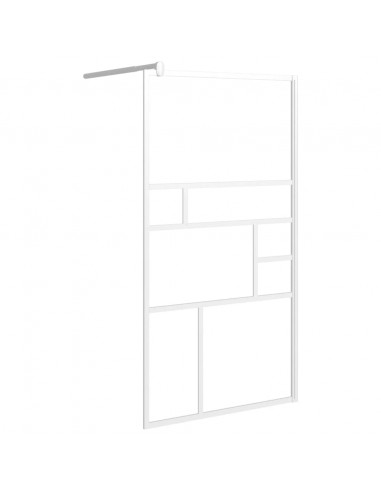 Parete per Doccia Walk in 100x195 cm in Vetro ESG Bianco
