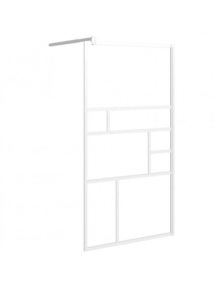 Parete per Doccia Walk in 100x195 cm in Vetro ESG Bianco