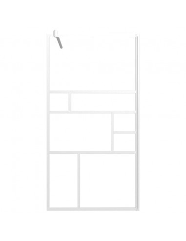 Parete per Doccia Walk in 100x195 cm in Vetro ESG Bianco