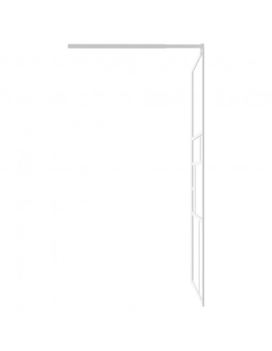 Parete per Doccia Walk in 100x195 cm in Vetro ESG Bianco