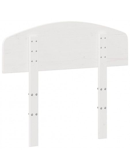 Testiera Bianca 100 cm in Legno Massello di Pino