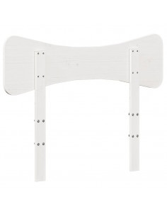 Testiera Bianca 100 cm in Legno Massello di Pino