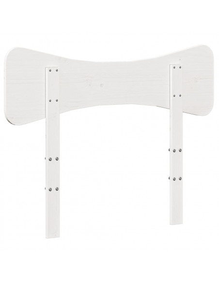 Testiera Bianca 100 cm in Legno Massello di Pino