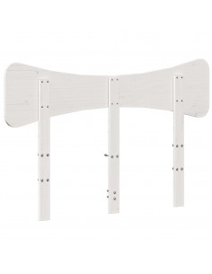 Testiera Bianca 120 cm in Legno Massello di Pino