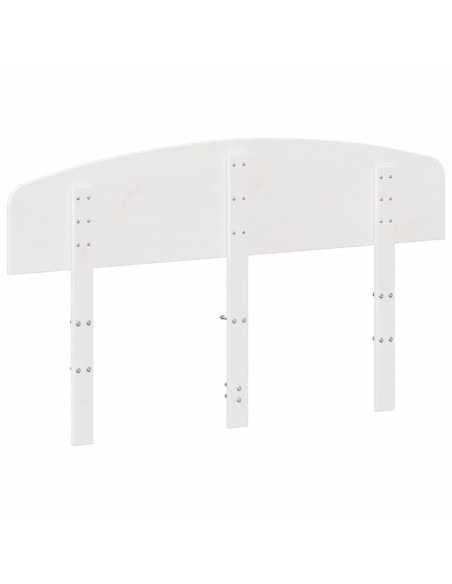 Testiera Bianca 135 cm in Legno Massello di Pino