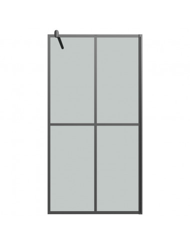 Cabina Doccia 100x195 cm Vetro Temperato Scuro