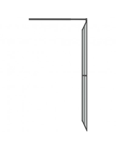 Cabina Doccia 100x195 cm Vetro Temperato Scuro
